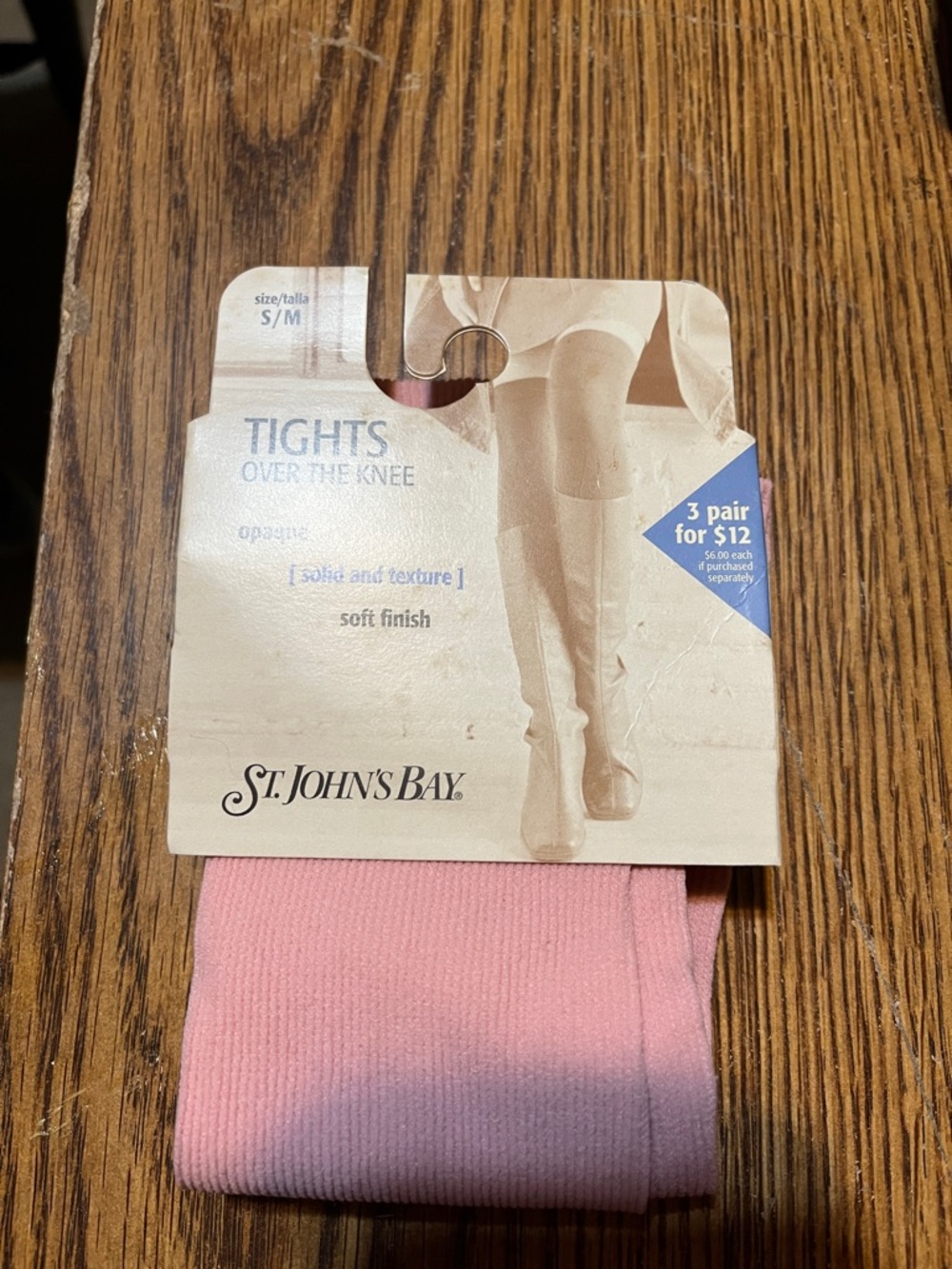 St. John's Bay Pink Over-the-Knee woman’s Tights
